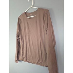 Women's Frank And Oak Brown Long Sleeve Tee XL